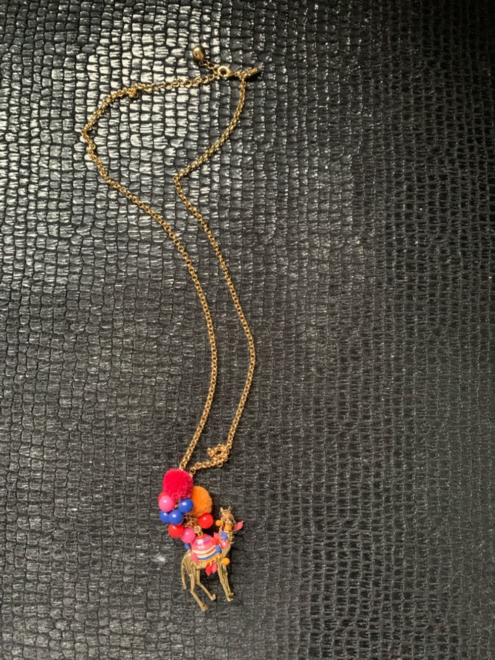 Kate Spade Camel Pom-Pom Pendant Necklace